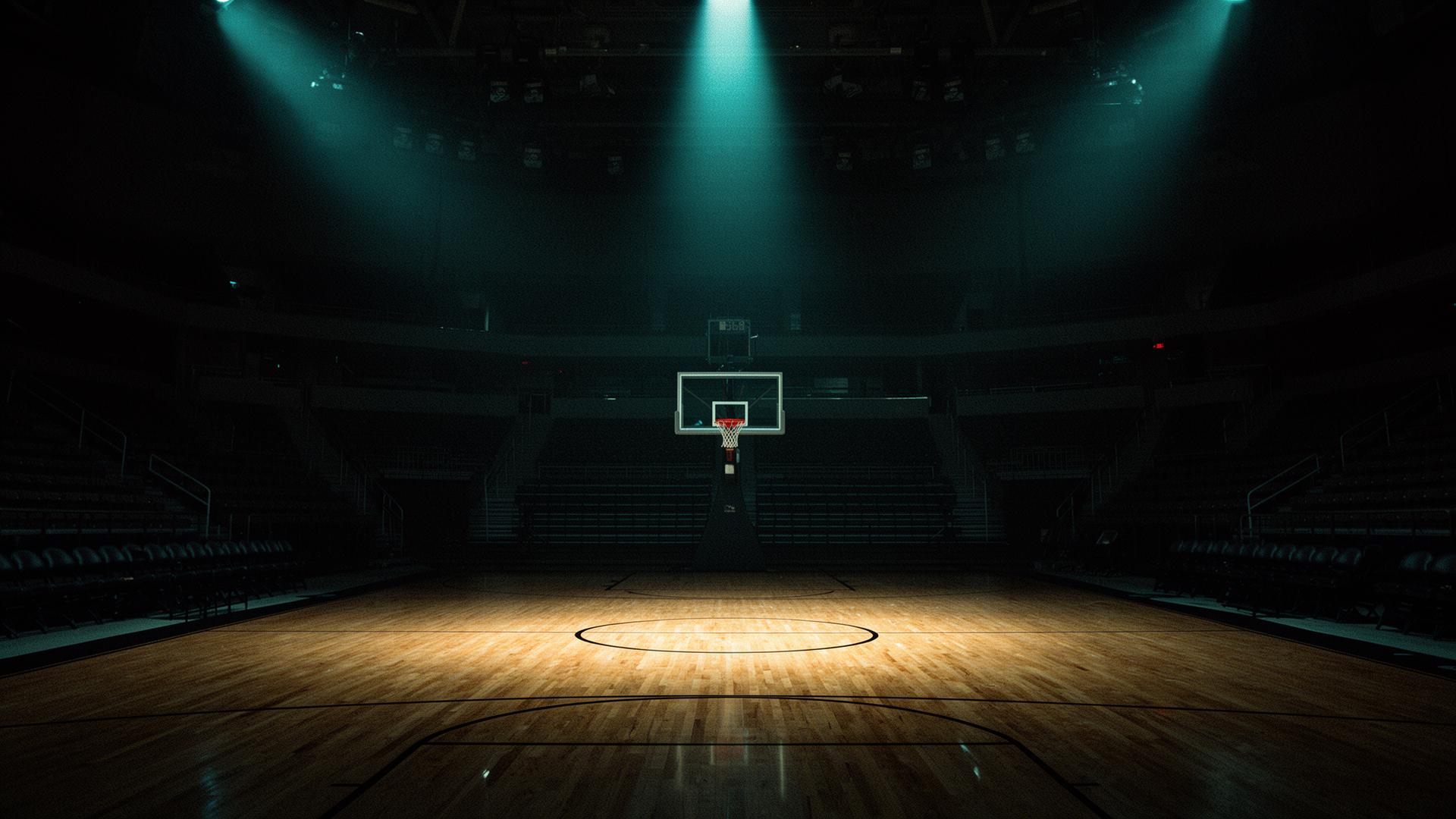 Stadium under lights